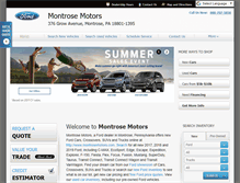 Tablet Screenshot of montrosemotors.com